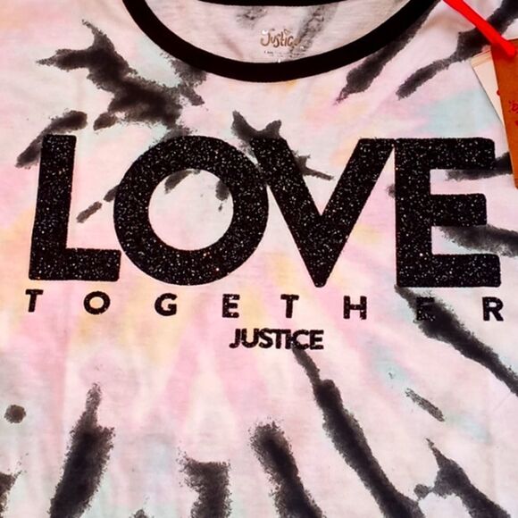 Justice Girls Tie Dyed Cropped T Shirt - Picture 2 of 4